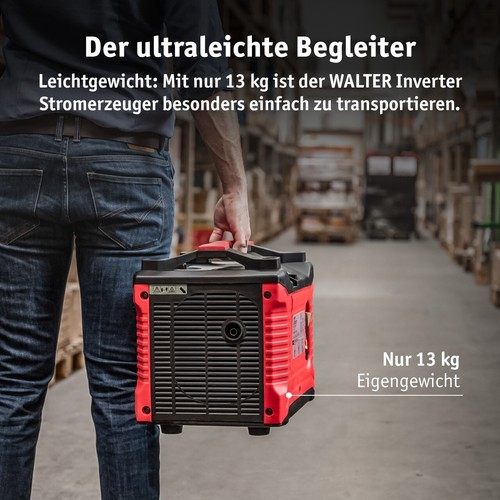 WALTER Inverter Stromerzeuger 1000W, WWS-IGS1000, Benzin Notstromagreggat - Bild 5 von 13