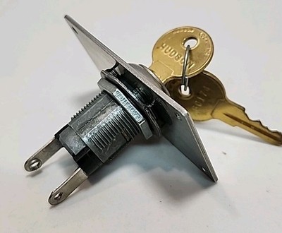 Hudson Switch Lock with Mounting Bracket - Momentary On With Key - Made In USA 