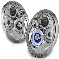 Scheinwerfer Angel Eyes passend f&uuml;r Mini R50 R52 R53 Bj. 01-06 Chrom