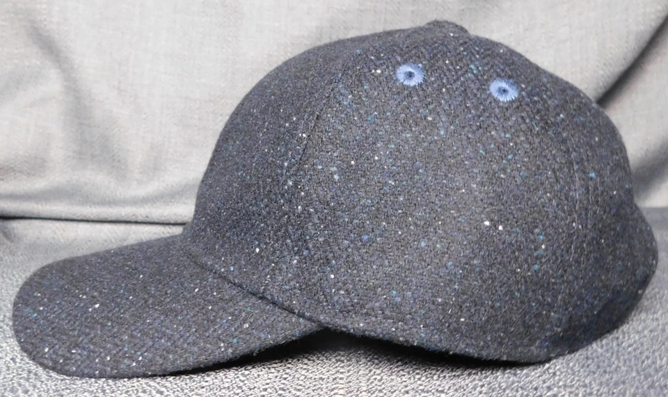Gorra de béisbol RARA-Ted Baker 57 CM azul moteado con ribete azul sombrero mezcla de lana Foto 4 de 4