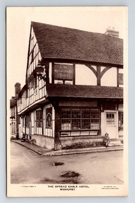 England: The Spread Eagle Hotel, Midhurst, Sussex. Unbestellte Postkarte.