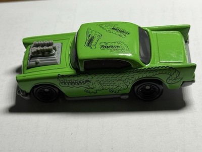 1993 Mattel HOT WHEELS 1957 Chevy Green Alligator Muscle Car McDonalds Vintage 
