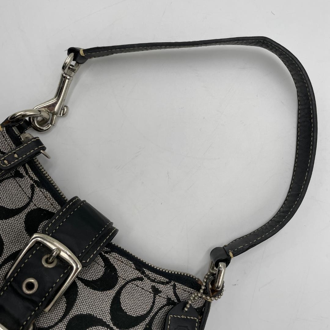 バッグ COACH Signature One Shoulder Bag Black Authentic Coach One-Shoulder Bag, Canvas, Black, Soho Signature | eBay