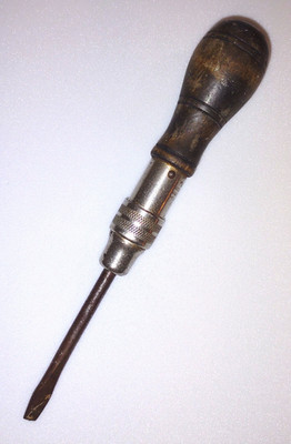 ANTIQUE ''UNION'' 8'' GEO. E. GAY MFG. RATCHET SCREWDRIVER