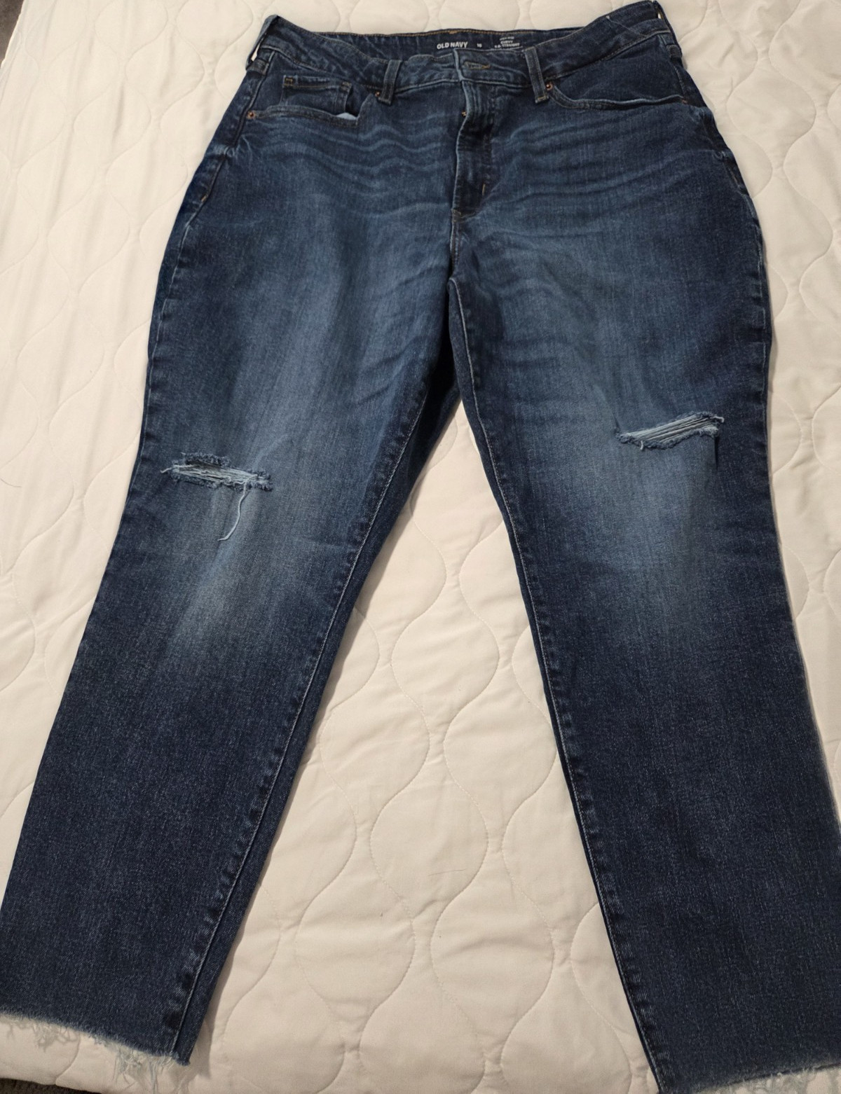 Old Navy Women’s High-Rise Curvy Straight Jeans, Secret Slim Pockets, 16 Blue