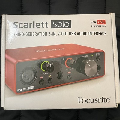 Focusrite Scarlett Solo 3rd Gen 2-Channel Pro Audio Interface SCARLETT-SOLO-3G