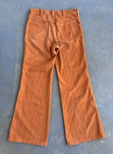 VTG 60s/70s Rust Color Flare Pants.30/30  Talon Zipper/scoville Button