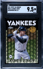 Marketplace image: 2021 Topps '86 Chrome #86C-2 Aaron Judge Superfractor 1/1 SGC 9.5