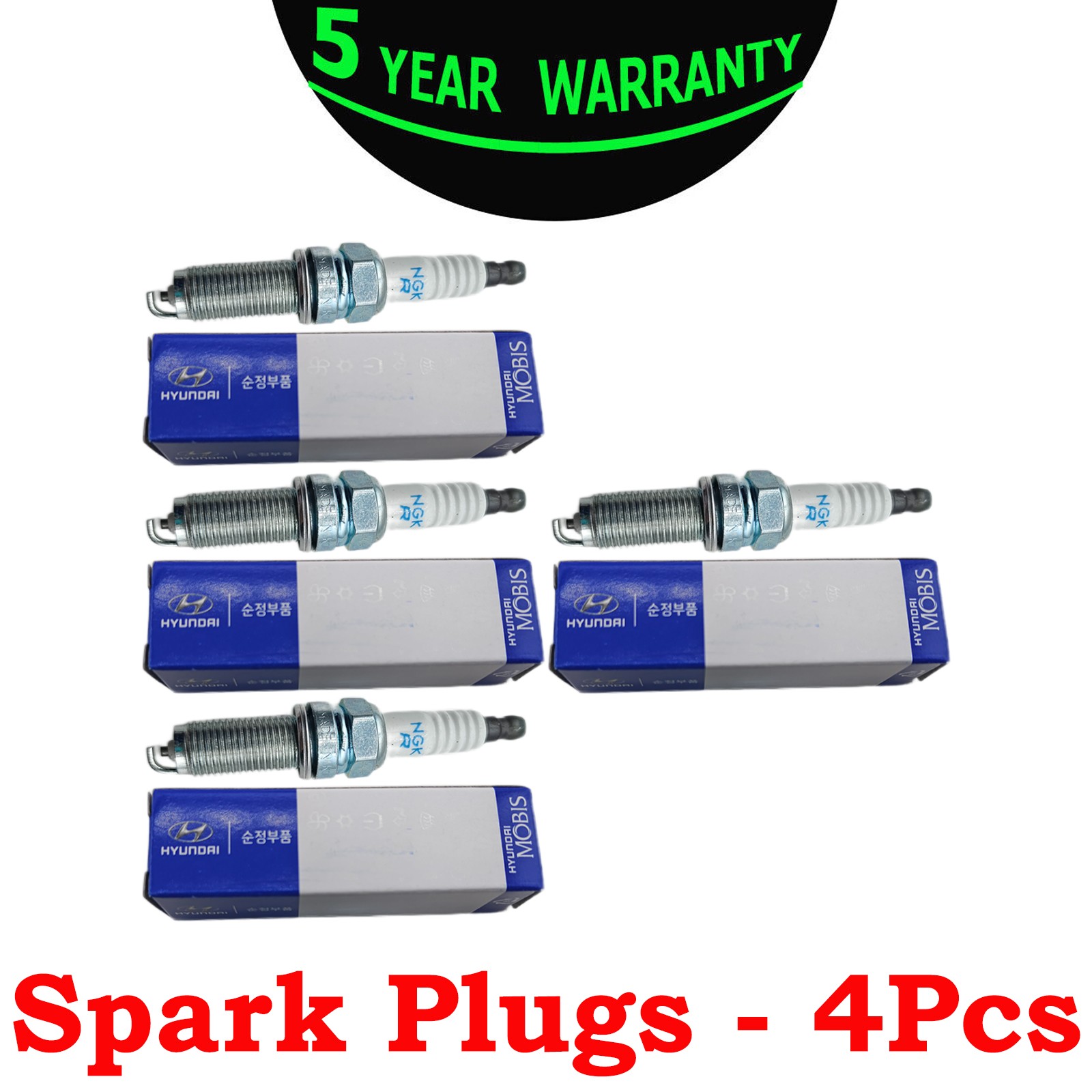 Set 4x Spark Plugs 18843-10062 LKR6D10E For Hyundai Kia Accent Picanto