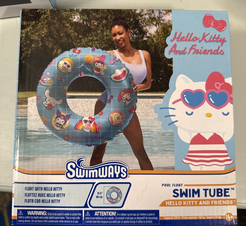 Hello Kitty Inflatable Swim Tube Float for Kids Ages 14 & Up