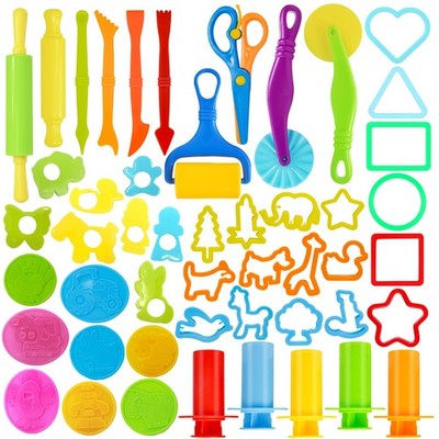 LCY WEDSHI Dough Tool Set, 49 Pcs Tools Sets for Kids Ages multicolour 