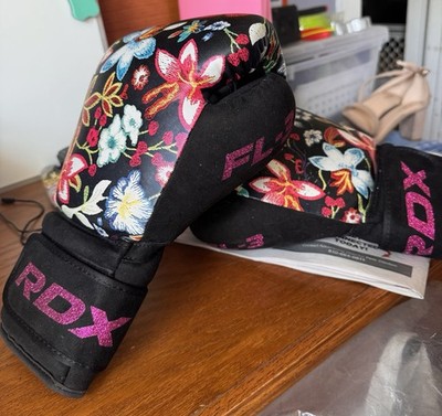 RDX FL Floral Boxing Sparring Gloves 12 oz Size M Black/Multicolor