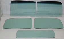 1946 Chevy Pickup Truck Glass 2pc Windshield Doors Back Green Set