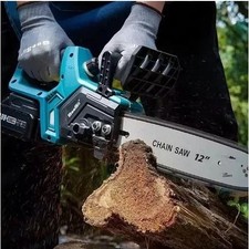 MOTOSEGA ELETTRICA A BATTERIA 12''  SEGA POTATURA CATENA TAGLIO LEGNO + 2 BAT