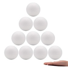 3 Inch 10 Pack White Foam Balls Round Polystyrene Craft Foam Balls for Arts H...
