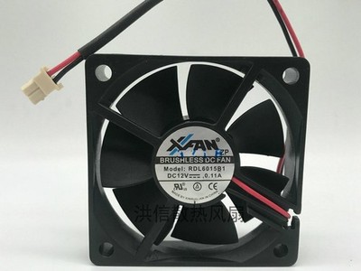 1 PCS  XINRUILIAN  XFAN  Fan  RDL6015B1  DC12V 0.11A  6015  6CM  2 Pin #bv