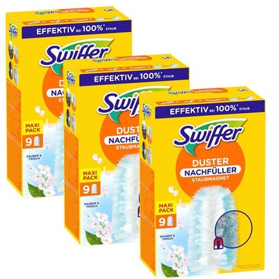 3x Swiffer Duster Staubmagnet 9 Staubfang Tücher Staubwedel Nachfüllpack #05