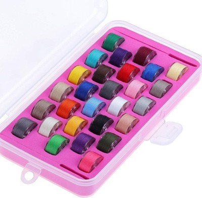 Stickgarn Nähgarn 28pcs Sortierte Farben 60S/2 90WT Unterfaden Kunststoff Grö...