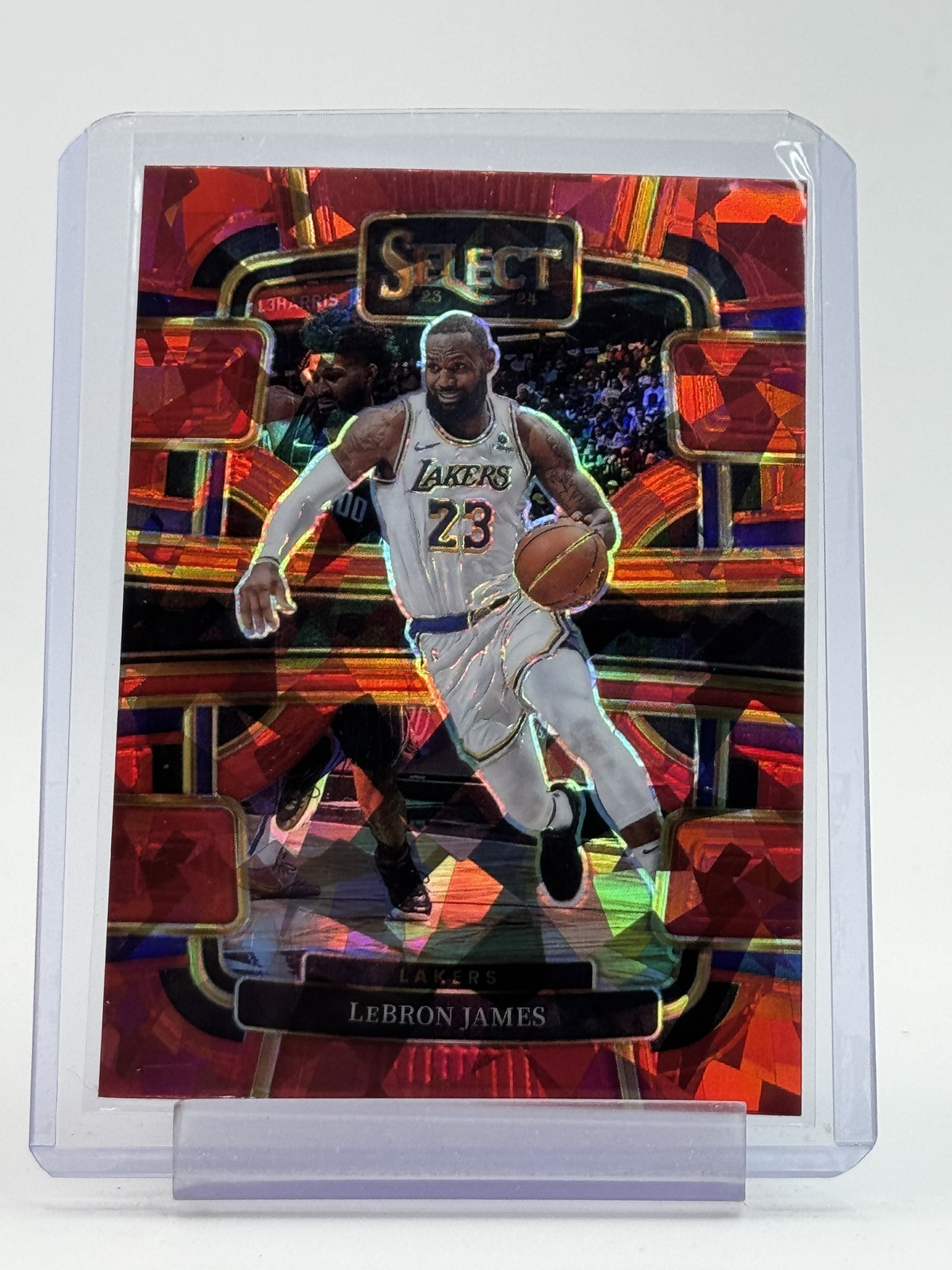 LEBRON JAMES 2023-24 SELECT RED ICE PRIZM CONCOURSE #66 LAKERS A Q6988