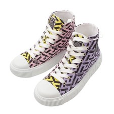 VERSACE La Greca Signature La Greca Canvas High Cut Sneakers Multicolor 36 From