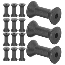 15 Pcs Wood Spool Empty Bobbin Wooden Ribbon Spools Embroidery Thread