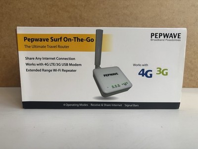 Pepwave Surf On The Go Travel WLAN Router 4G 3G Neu und Originalverpackt Nie Benutzt