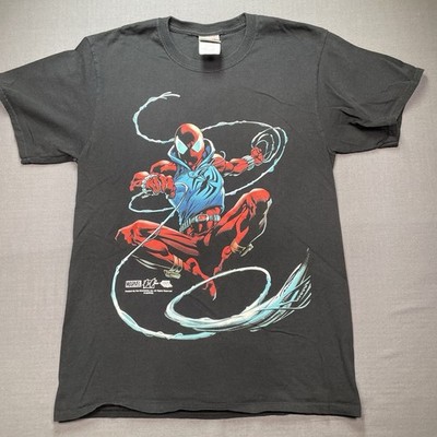HUF Marvel Shirt Mens Medium Spiderman Scarlet Spiderman Graphic Black