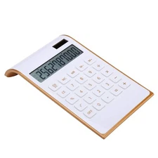 Calculator, Slim Elegant Design, Office/Home Electronics, Dual Powered Deskto...