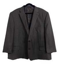 Ralph Ralph Lauren Blazer 54R Brown Check Wool Blend Paisley Lining Sport Coat2B