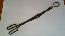 Vintage Fireplace, Woodstove or Campfire Wood Tongs Accordion Style