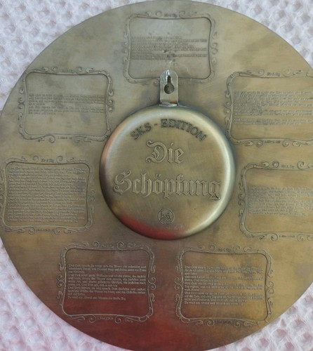 Vintage ZINN West Germany Artina Edition “The Creation” 7 Days, 95% Pewter Plate - Picture 14 of 15