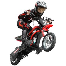 MX350 Electric Powered Motorcycle for Kids Age 13, Red - Safe and Comfort