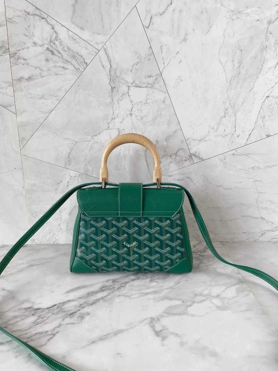 Goyard Saigon Mini Crossbody Bag with Wooden Handle & Detachable