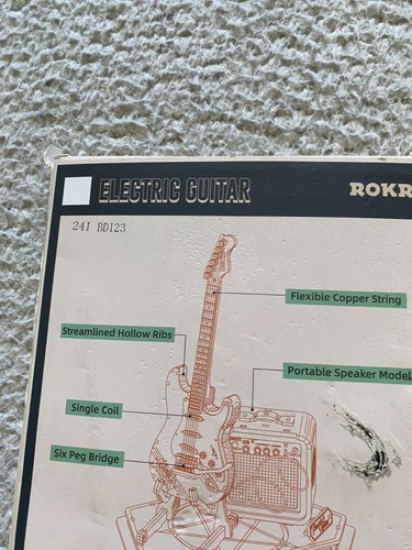 Rokr 140 Stck. 3D Holzpuzzle E-Gitarre Musikinstrument Modell - Bild 4 von 7