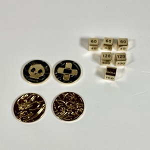 Pokémon Zacian Zamazenta Metal Coin Dice Poison And Burn Counter Lot