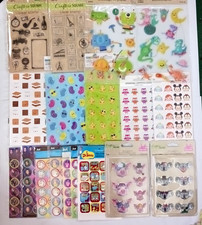 Scrapbook Stickers. 18 packs. pop-up, scented, stamps, owl, pizza, pig, dinosaur