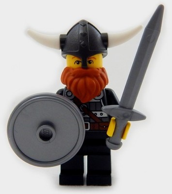 NEW LEGO VIKING WARRIOR MINIFIG castle knight minifigure medieval shield