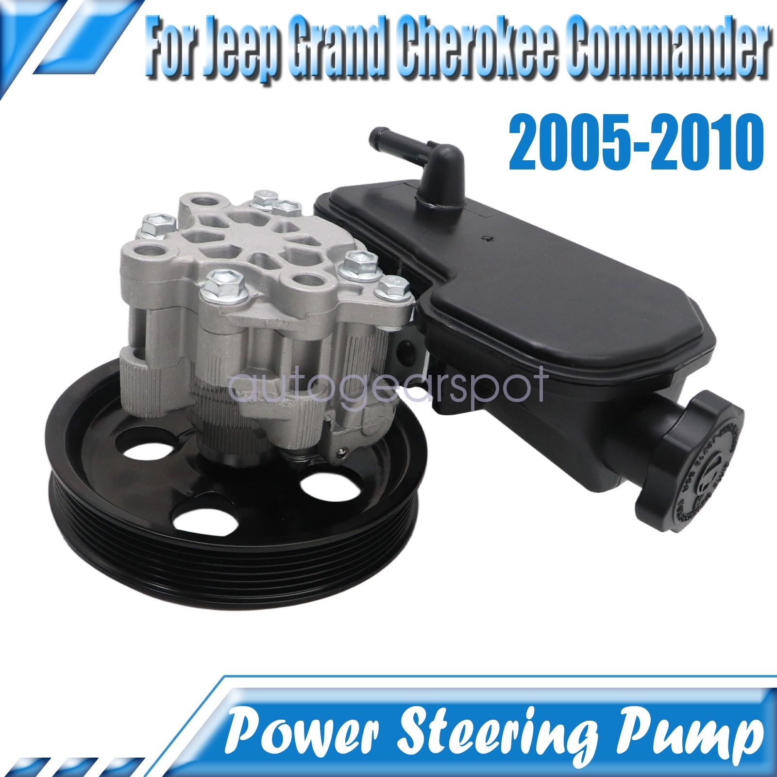 Power Steering Pump with Reservoir & Pulley For Jeep WK Grand Cherokee Commander