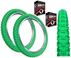 KENDA 20 x 2.25 GREEN K-51 Compe 3 Tread BMX / Mountain Bike TYREs TUBEs