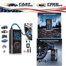 Portable Tire Inflator Air Compressor 150PSI Cordless Rechargeable Digital Pump