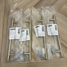 3 Amerock Cabinet Pull Golden Champagne 7" 178 mm Center To Center Bar Pulls New