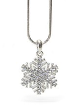 Clear Crystal Snowflake Pendant Necklace