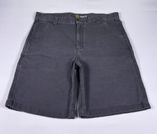 Carhartt Men s Sz 36 Gravel Grey Relaxed Fit Rugged Flex Canvas Carpenter Shorts