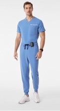 Figs Technical Collection Men  s Tansen Jogger Scrub Pants Ceil Blue XXL-S NWOT
