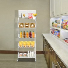 4-Tier Retail Display Rack/Shelf/Frame/Stand Shop Freestand Snack Metal White