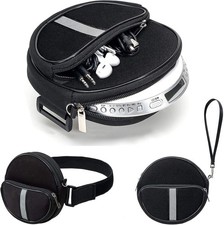 Water-Resistant Portable CD Player Holder Fanny Pack with Wrist Strap, Black
