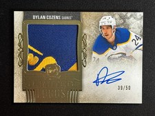 #LL-DC Dylan Cozens Limited Logos /50 Auto 2022-23 Upper Deck The Cup Patch