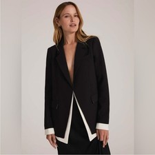 Favorite Daughter Kelly Blazer Size Medium Black White NEW NWT