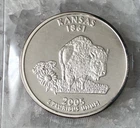 50 State Kansas 1861 Commemorative 1 Oz .999 Fine Silver Bullion Quarter Coin