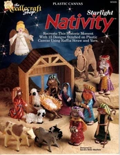 THE NEEDLECRAFT SHOP PLASTIC CANVAS STARLIGHT NATIVITY HTF!!